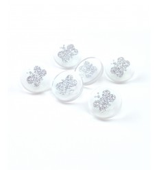 Bouton papillon à paillettes