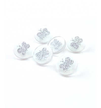 Bouton papillon à paillettes