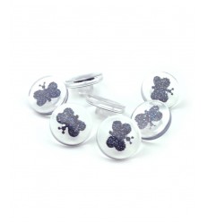 Bouton papillon à paillettes