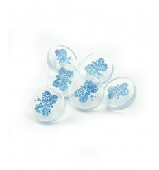 Bouton papillon à paillettes