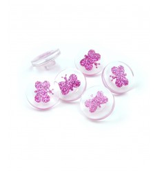 Bouton papillon à paillettes