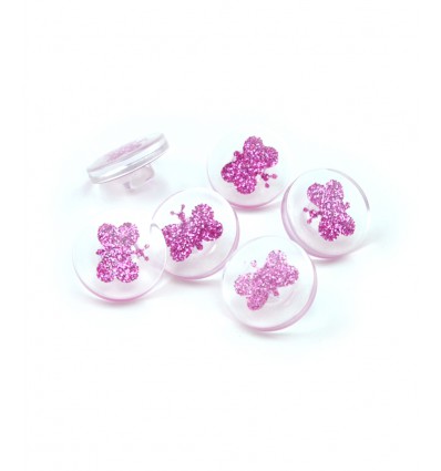 Bouton papillon à paillettes