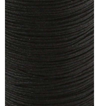 Fil de jade/nylon tressé - noir