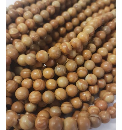 Chapelet de perles en bois de hêtre foncées (6 & 8 mm)