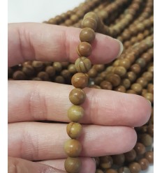 Chapelet de perles en bois de hêtre foncées (6 & 8 mm)