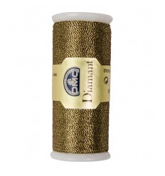 Fil à broder main "Diamant" - noir et or