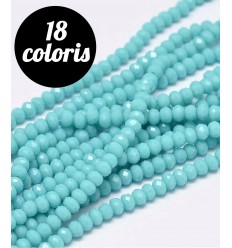 Chapelet de 140 perles de verre - vieux rose