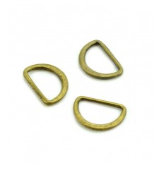 Anneaux demi-lune métallique 30mm - bronze