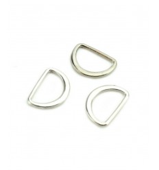 Anneaux demi-lune métallique 30mm - argenté