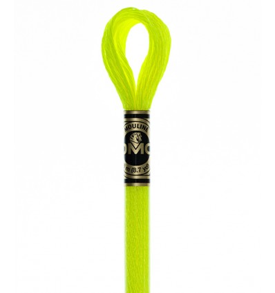 Fils à broder jaune fluo