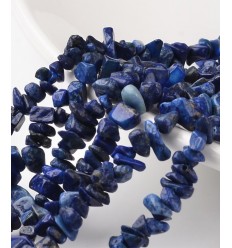 Chapelet pierre chips - lapis lazuli