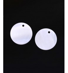 Pendentif pastille martelée