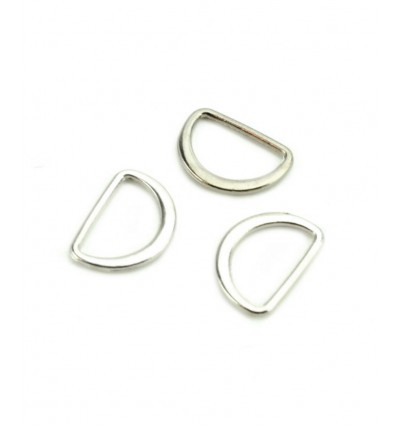Anneaux demi-lune métallique 30mm - argenté