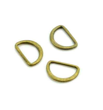 Anneaux demi-lune métallique 30mm - bronze