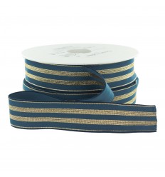 Elastique rayures lurex or 30 mm