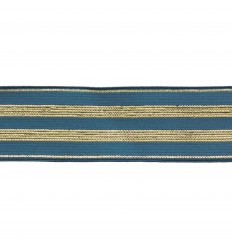 Elastique rayures lurex or 30 mm