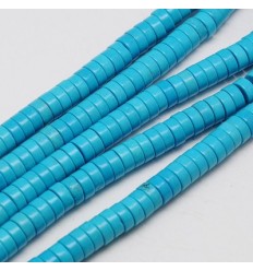 Chapelet perles rondelles Heishi 6mm Howlite