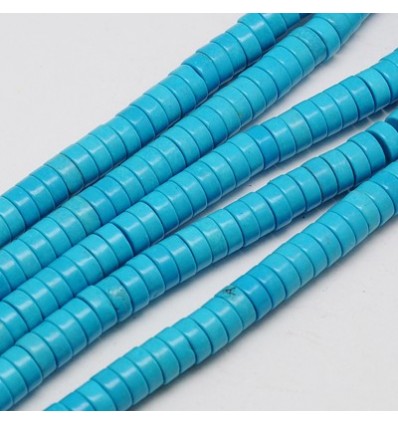 Chapelet perles rondelles Heishi 6mm Howlite