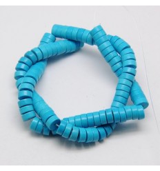 Chapelet perles rondelles Heishi 6mm Howlite