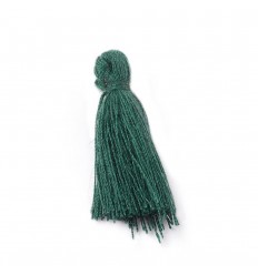 Pompon de coton 3cm - vert sapin