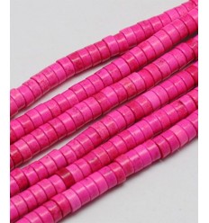 Chapelet perles rondelles Heishi 6mm Howlite