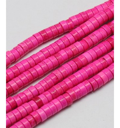 Chapelet perles rondelles Heishi 6mm Howlite