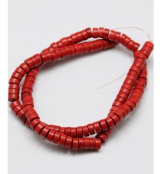 Chapelet perles rondelles Heishi 6mm Howlite