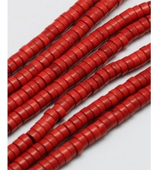 Chapelet perles rondelles Heishi 6mm Howlite