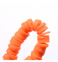 Chapelet perles rondelles Heishi 6mm marron