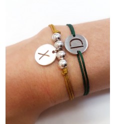 Médailles Alphabet acier inoxydable