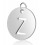 Pendentif médaille Alphabet acier inoxydable