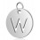 Pendentif médaille Alphabet acier inoxydable