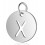 Pendentif médaille Alphabet acier inoxydable
