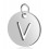Pendentif médaille Alphabet acier inoxydable