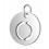 Pendentif médaille Alphabet acier inoxydable