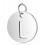 Pendentif médaille Alphabet acier inoxydable