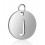 Pendentif médaille Alphabet acier inoxydable