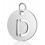 Pendentif médaille Alphabet acier inoxydable