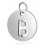 Pendentif médaille Alphabet acier inoxydable
