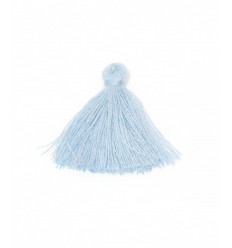 Pompon de coton 3cm - bleu ciel