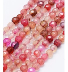 Chapelet pierre - agate teintée 4mm