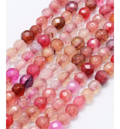 Chapelet pierre - agate teintée 4mm