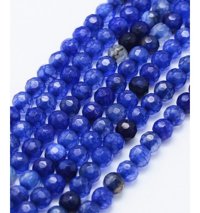 Chapelet pierre - agate teintée 4mm