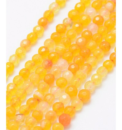 Chapelet pierre - agate teintée 4mm