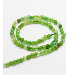 Chapelet pierre - agate teintée 4mm