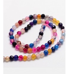 Chapelet pierre - agate teintée 4mm