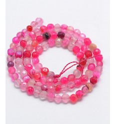 Chapelet pierre - agate teintée 4mm