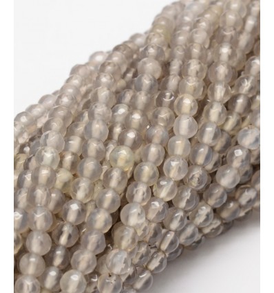 Chapelet pierre - agate teintée 4mm