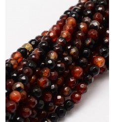 Chapelet pierre - agate teintée 4mm