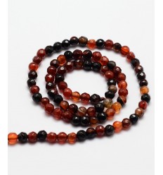 Chapelet pierre - agate teintée 4mm